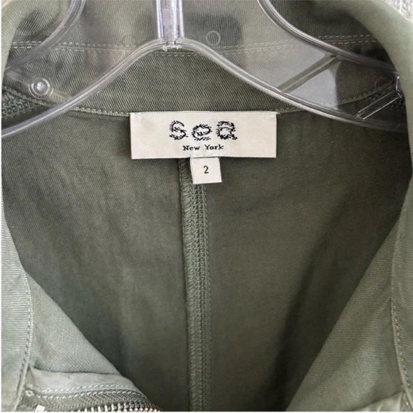 Sea New York Harlow Utility Jumpsuit Army Green - Picture 10 of 11